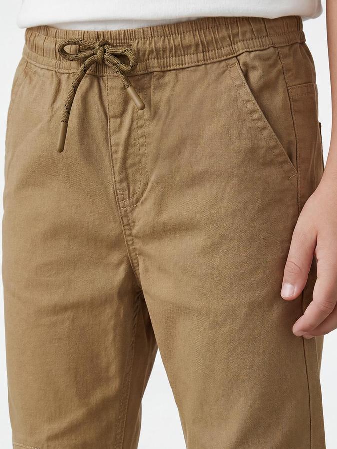 R&B Boy's Brown Regular Fit Trousers