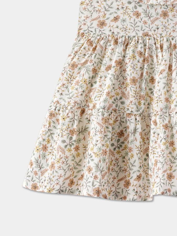 R&B Girls' Beige Printed Dress