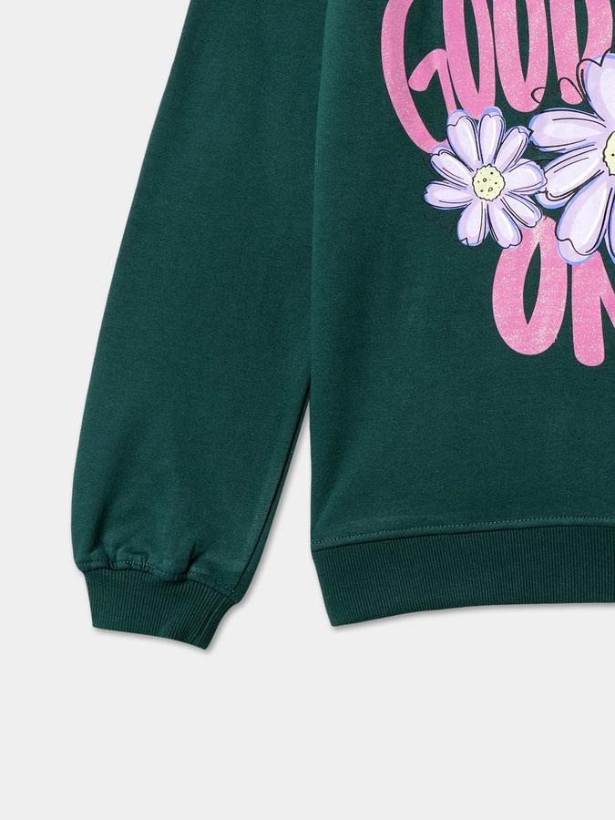 Girls Graphic Regular Fit Long Sleeve Crew Neck SweaT-Shirt