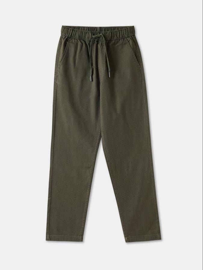 R&B Boys Green Regular Fit Solid Pant