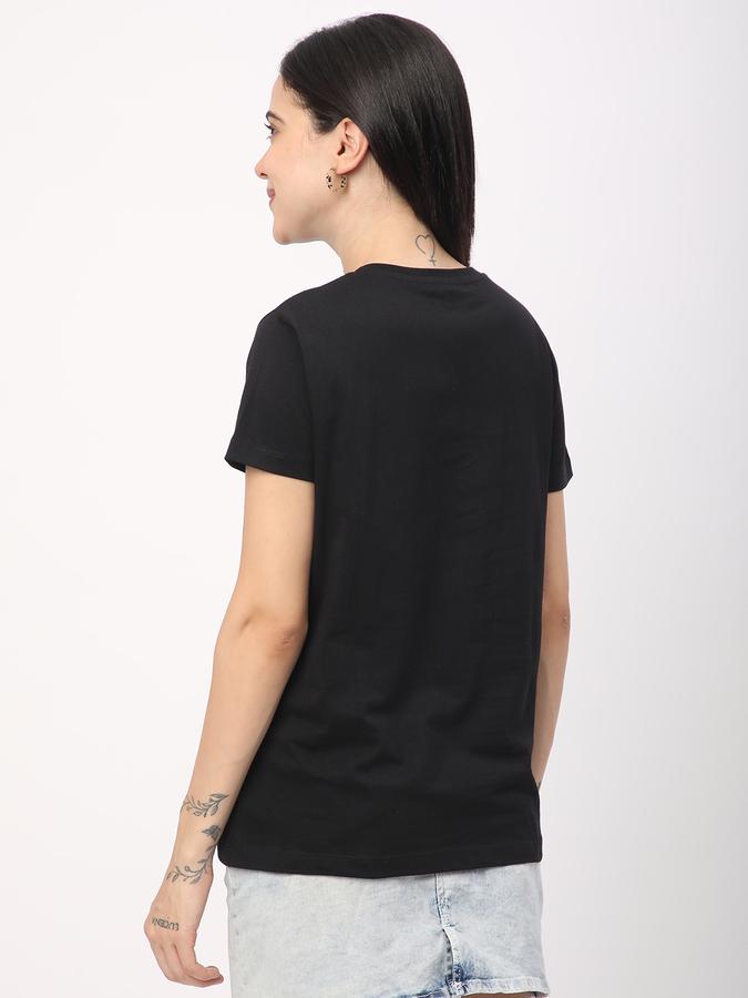 R&B Women Black Graphic T-Shirt