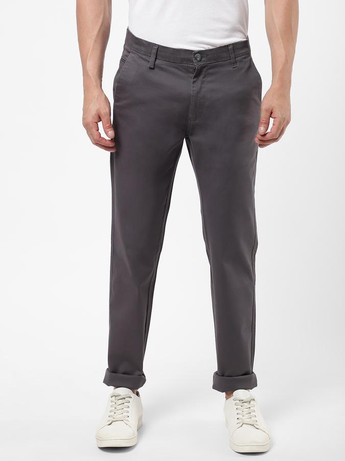 R&B Men Grey Casual Trousers image number 0