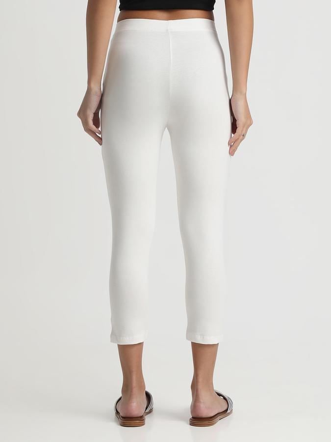 Women Cotton Blend Skinny Fit High Rise Solid Tights