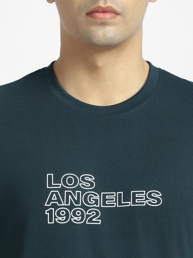 Men Cotton Regular Fit Crew Neck Graphic T-shirt