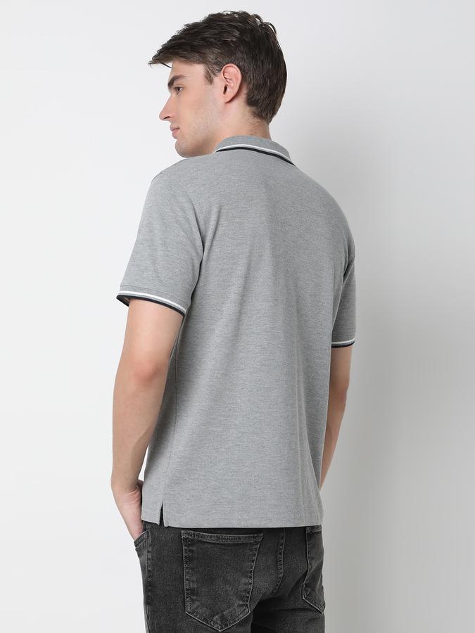 Men Regular Fit Polo T-Shirt with Short Sleeves image number 3