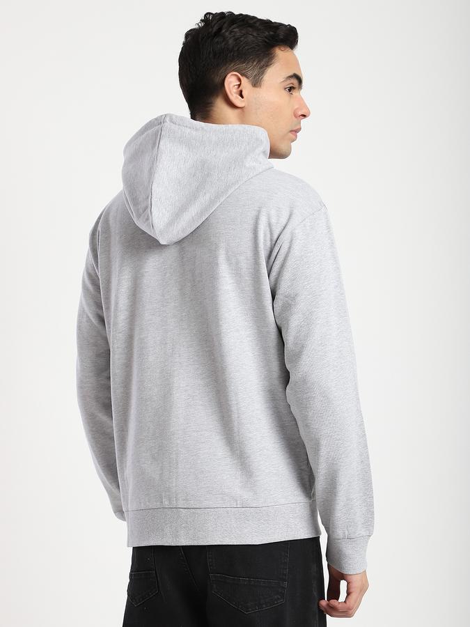 Men Fleece Regular Fit Hooded Jacket