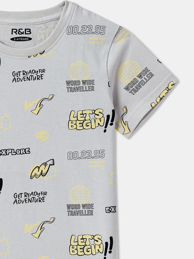 Boys Graphic Print Pure Cotton Regular T Shirt image number 2