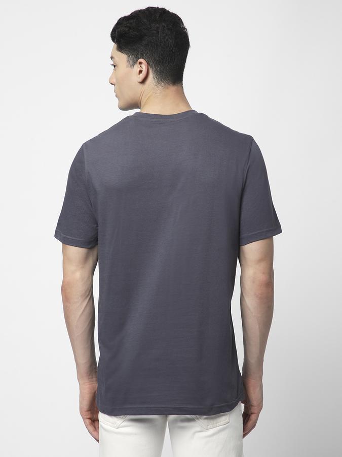 R&B MEN'S Solid T-Shirt with Crew Neck and Short Sleeves image number 2