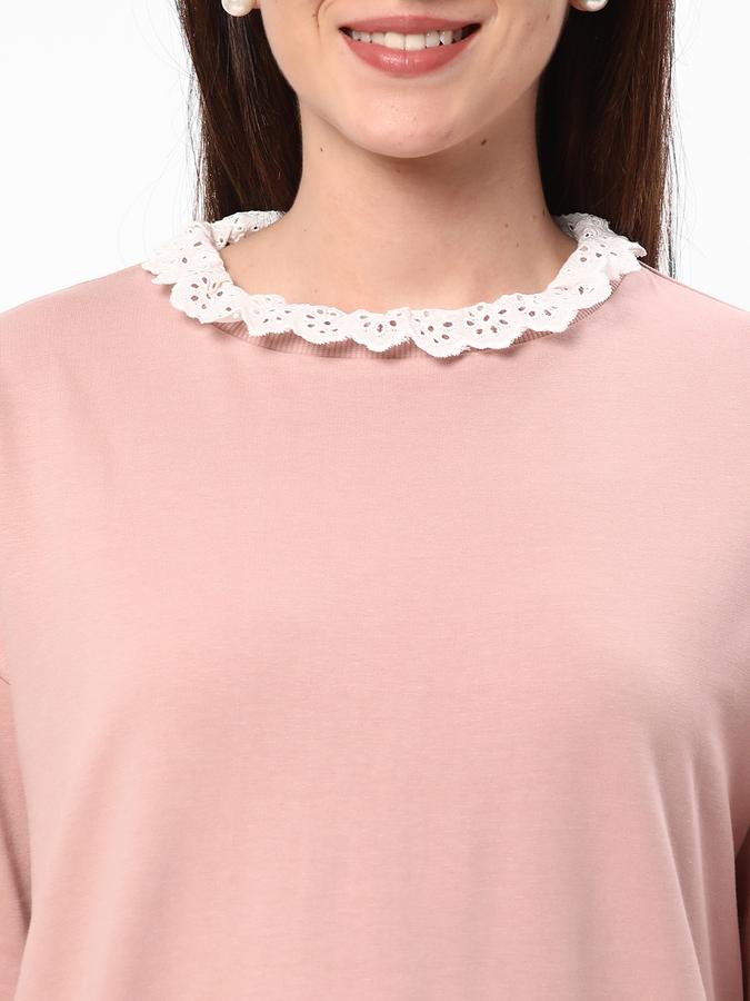 Women Schifilli Embroidered Round-Neck Sweatshirt image number 3