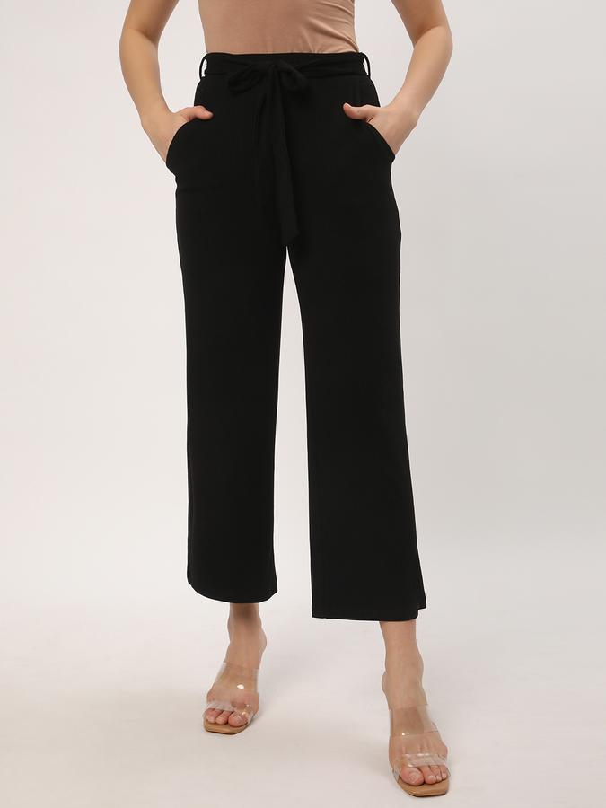 Women Relaxed Fit Flat-Front Pants