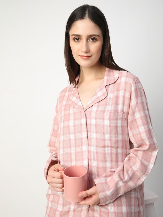 Women Solid Top & Pyjama Set