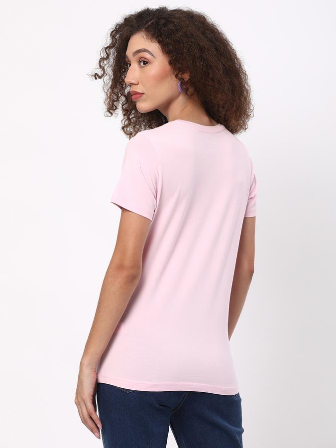 Women Cotton Regular Fit Crew Neck Solid T-shirt