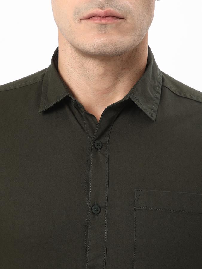 R&B Men's Solid Shirt With Single Pocket image number 3