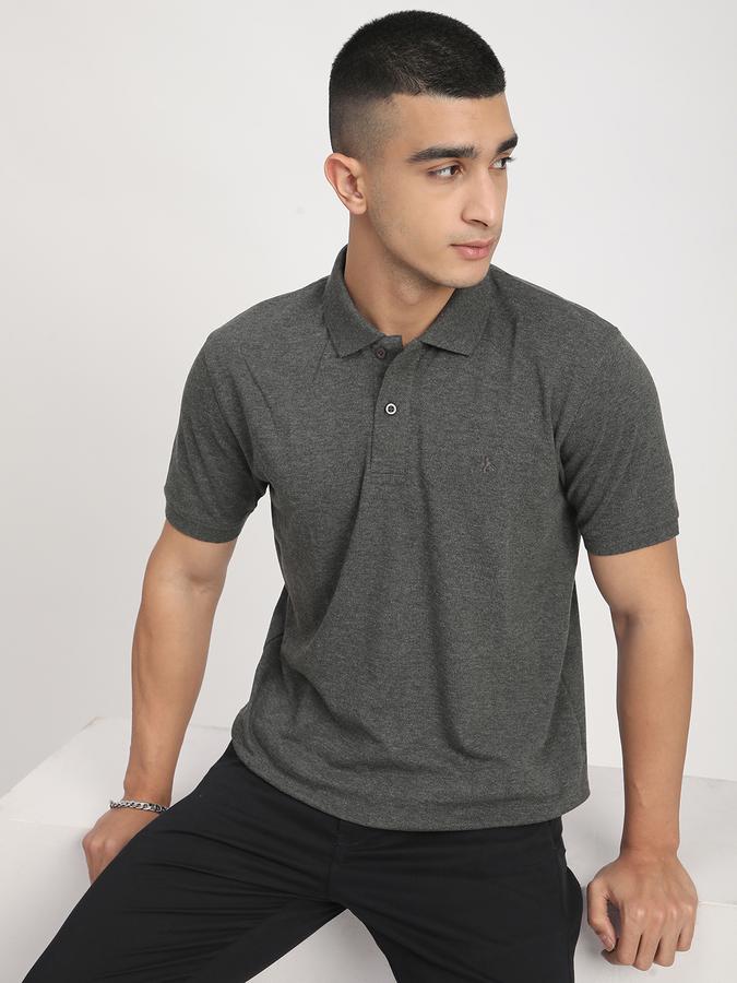 Men Polycotton Regular Fit Polo Neck Solid T-shirt