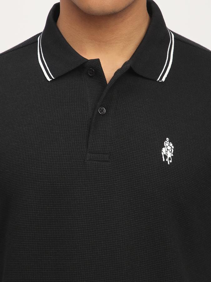 Men Polycotton Slim Fit Polo Neck Solid T-shirt