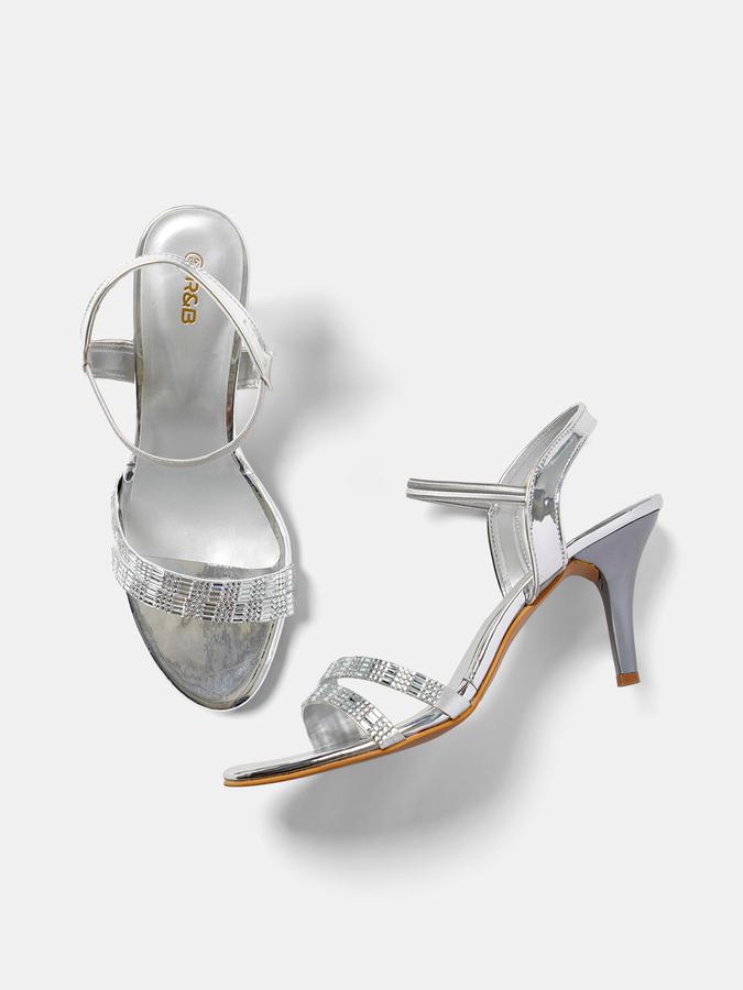 R&B Women Silver Heels image number 0