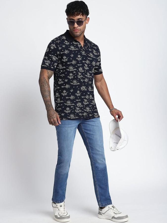 R&B Men Mid Blue Slim Fit Mid-Rise Jeans