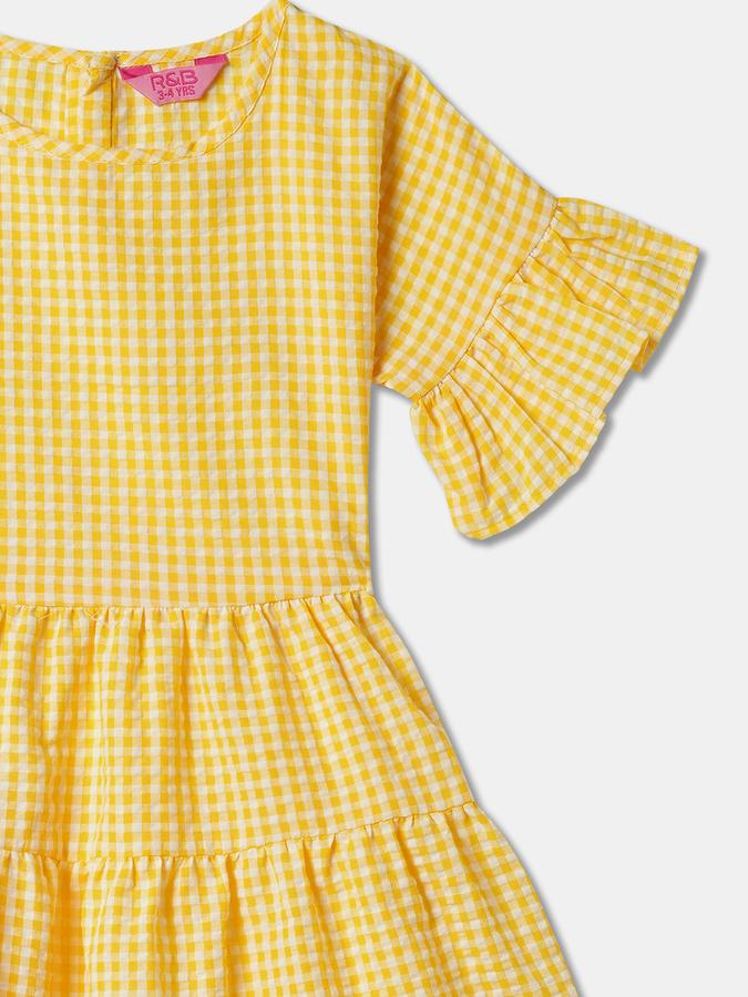 Girls Checkered Casual Dress image number 2