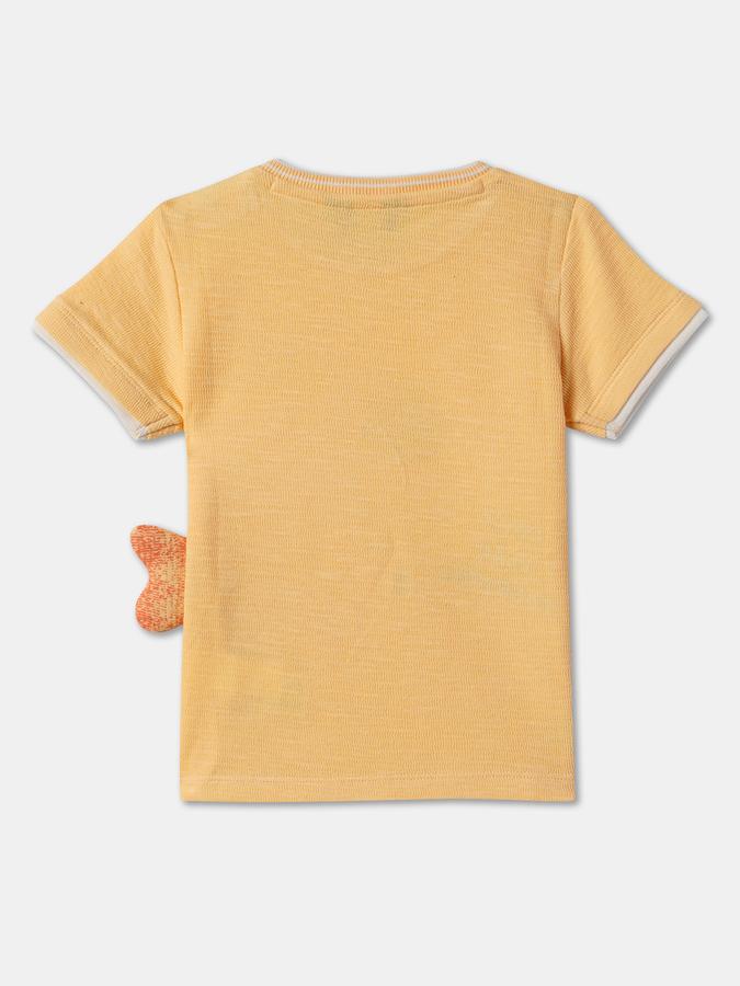 Crew-Neck T-Shirt with Applique Detail image number 1