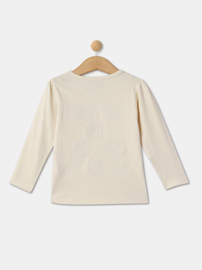 R&B Girl's Round Neck Graphic Knit Top image number 1