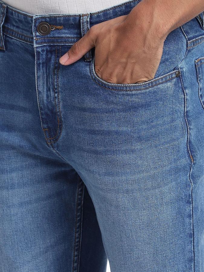 R&B Men Mid Blue Slim Fit Mid-Rise Jeans