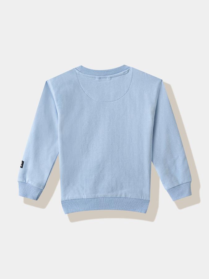 Boys Cotton Blend Relaxed Fit Crew Neck Graphic Sweatshirt