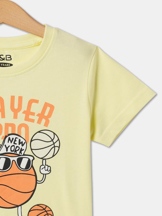 Boys Relaxed Fit Round-Neck T-Shirt image number 2