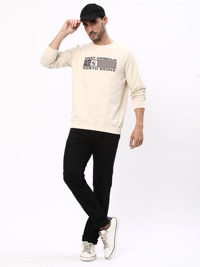 Men Typographic Print Crew-Neck Sweatshirt image number 1