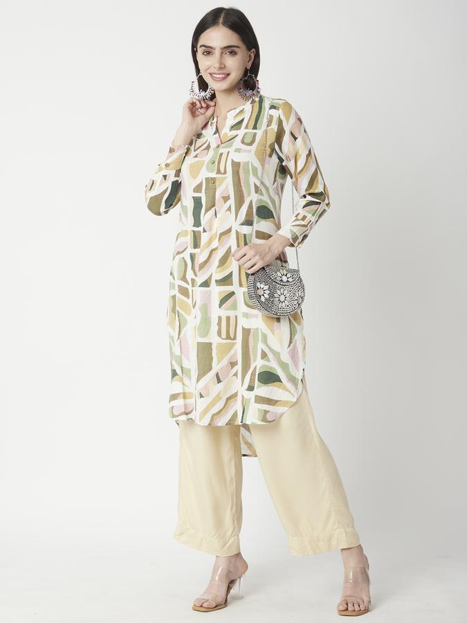 Women Floral Print A-line Kurta  image number 1