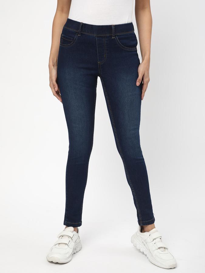 Women Mid-Wash Skinny Fit Jeggings 