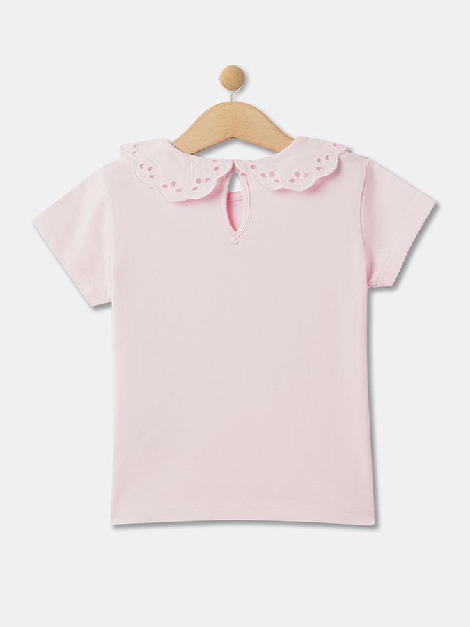 R&B Round-Neck Top with Short Sleeves  image number 1