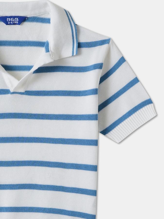 Boys Regular Fit Short Sleeve Polo Collar T-Shirt