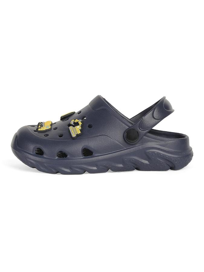 R&B Navy Blue EVA Embellished Boys Clogs