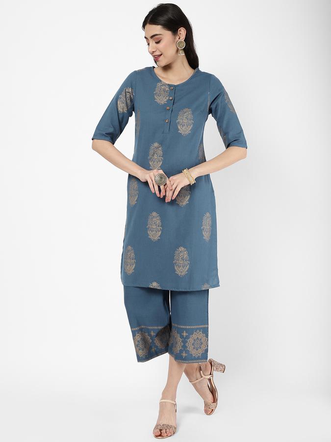 R&B Women Blue Kurtas image number 1