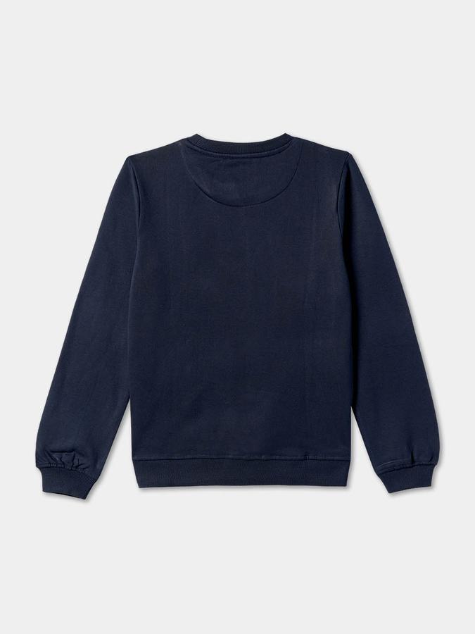 Girls Graphic Regular Fit Long Sleeve Crew Neck SweaT-Shirt