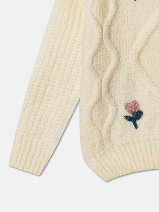 Girls Embroidered Pullover image number 3