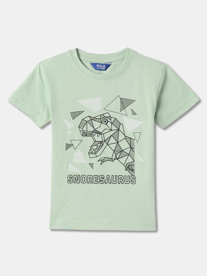 Boy Graphic Print Pants & T-Shirt Set image number 2