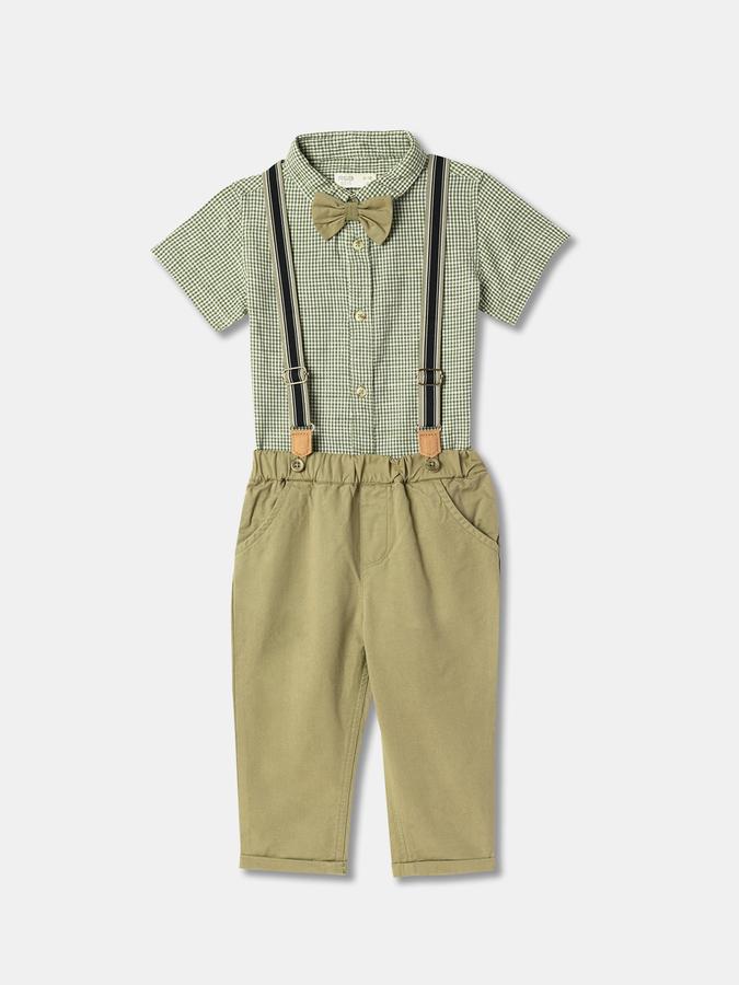 Checked Shirt & Pants Set image number 0