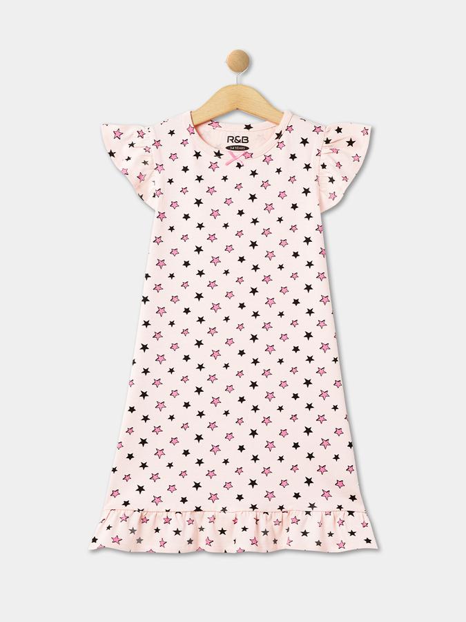 R&B Girl's Round Neck Sleepshirt image number 3