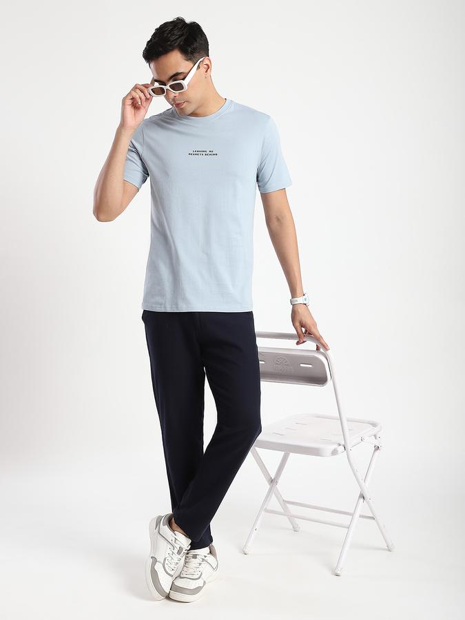 Men Cotton Regular Fit Crew Neck Graphic T-shirt