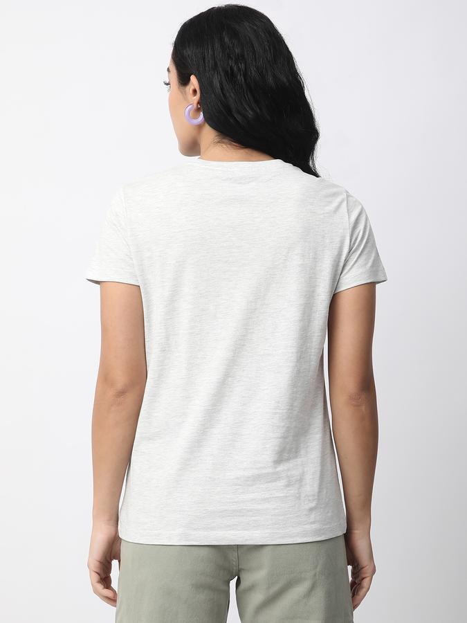 Women Cotton Slim Fit Crew Neck Graphic T-shirt