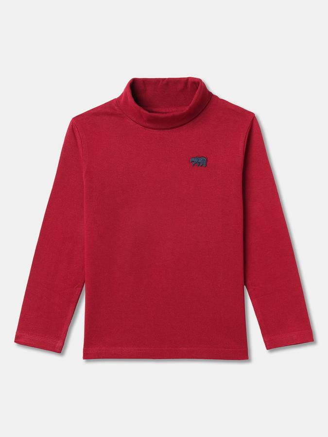 Boys Solid Pure Cotton Regular T Shirt