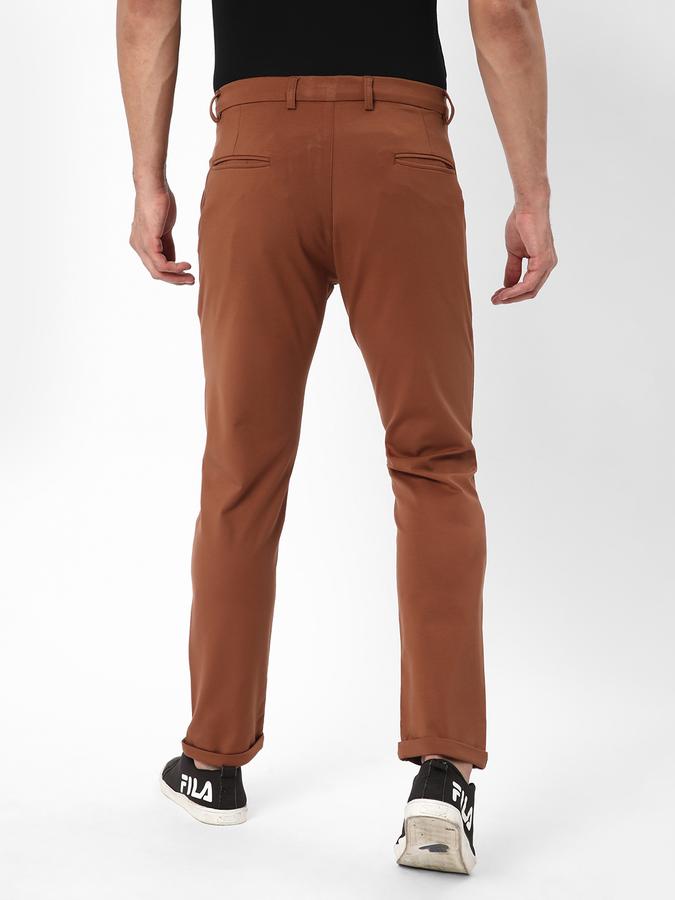 R&B Men Brown Casual Trousers image number 2