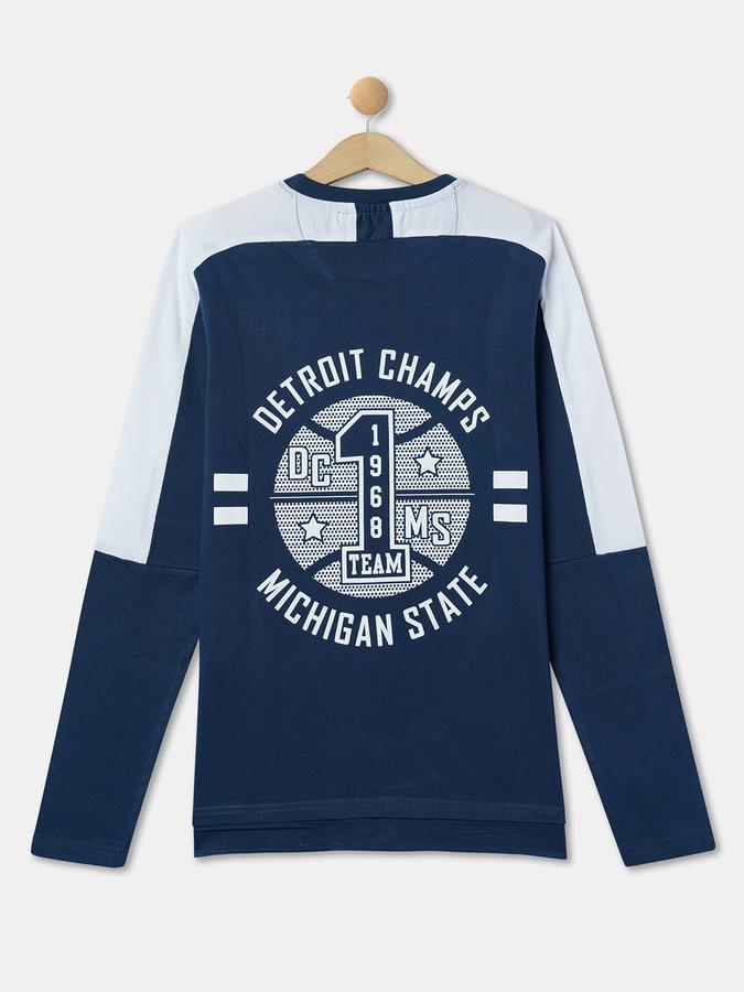 Boys Cotton Regular Fit Crew Neck Graphic T-shirt