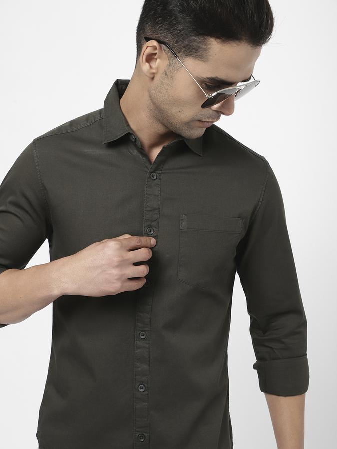 R&B Men Olive Casual Shirts image number 0