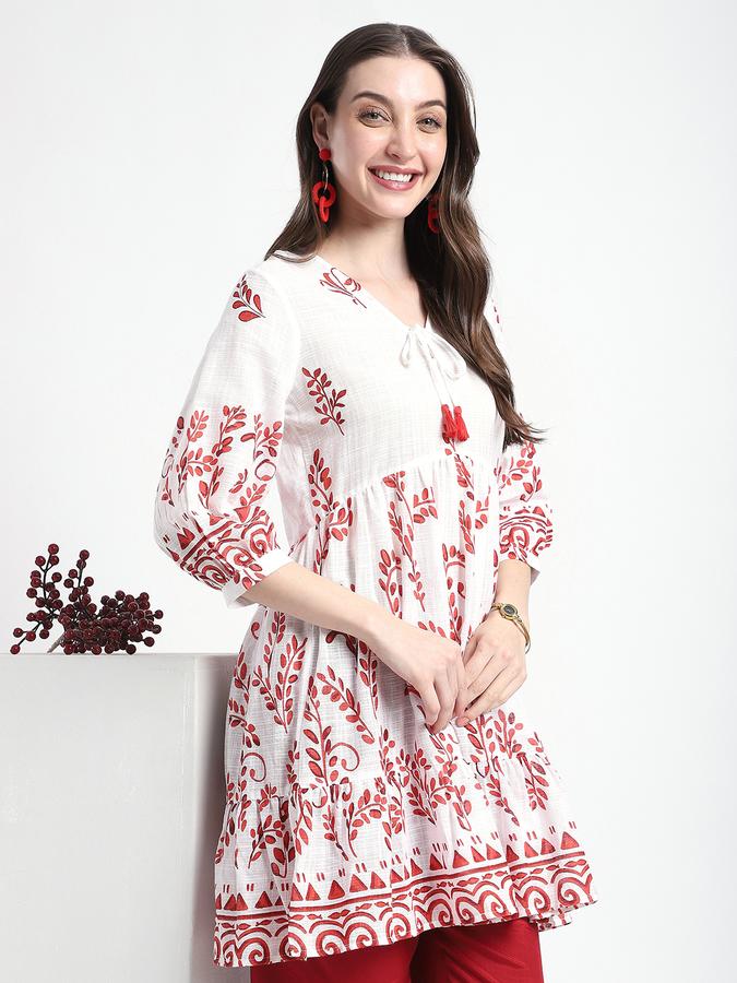 R&B Women Orange Printed Tunic