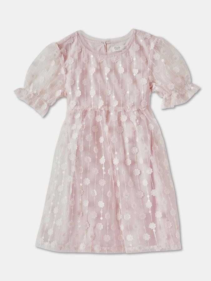 R&B Girls' Pink Embellished Dress