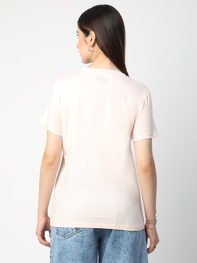 R&B Women Light Pink Graphic T-Shirt