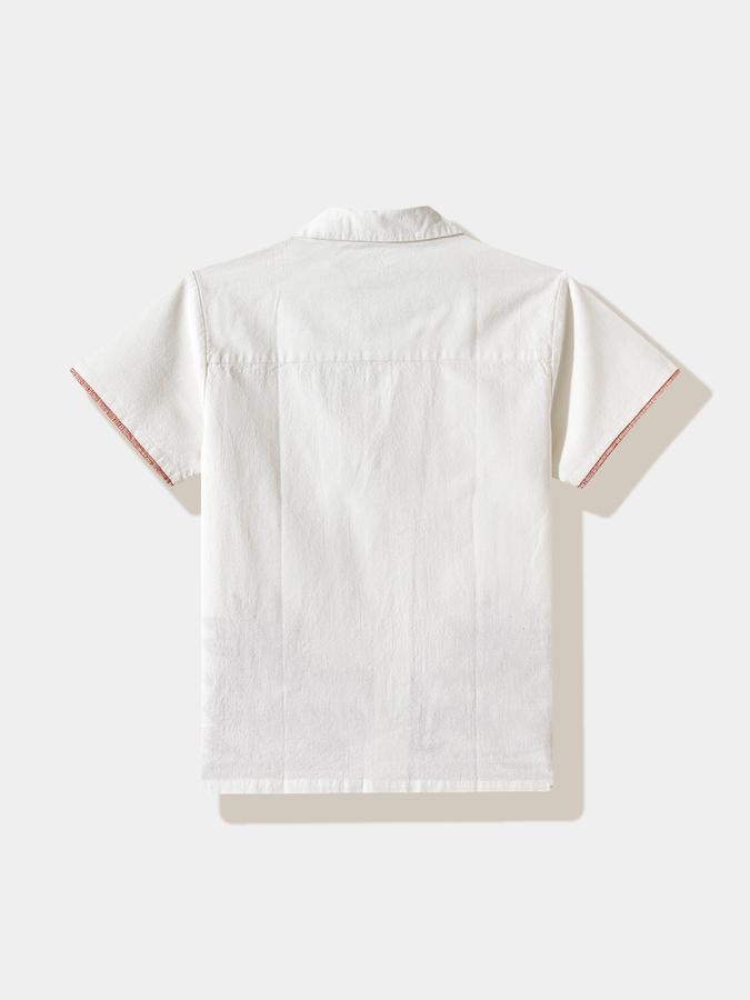 Boys Cotton Regular Fit Short Sleeve Embroidered Shirt