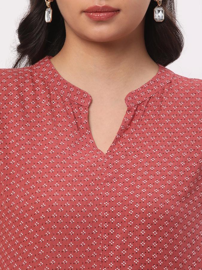 Women Printed Flared Kurta image number 3